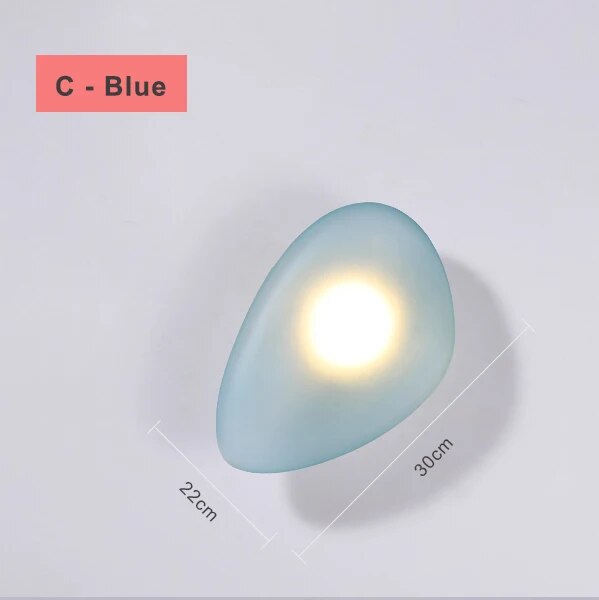 applique led nordique design moderne galet chambre escalier lumière - vue 15 sur 21