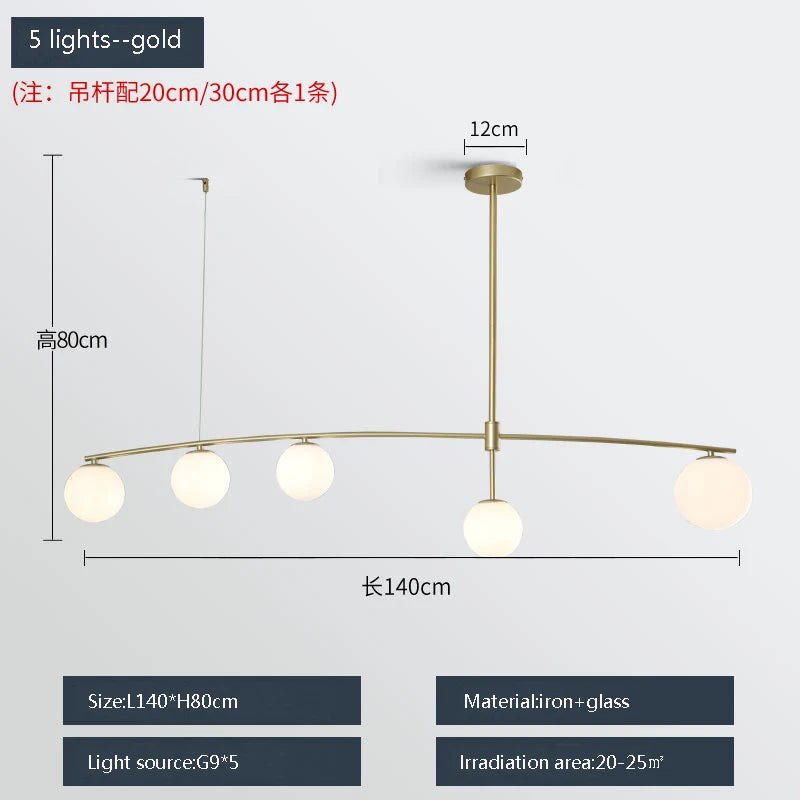 suspension moderne en métal et verre pour intérieur - vue 15 sur 18