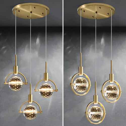 lampe nordique créative en cristal pour restaurant et bar - vue 4 sur 14