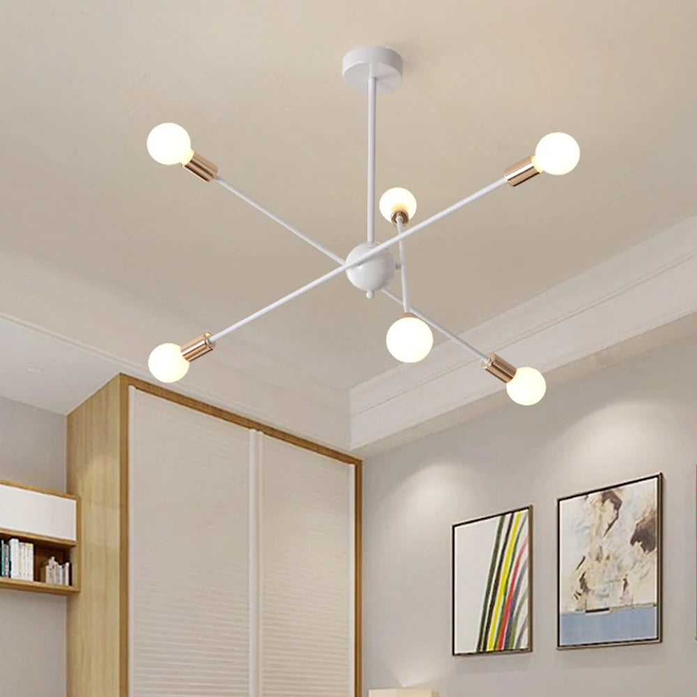 Plafond moderne à LEDs lustre lumière salon chambre industrielle spoutnik lustres suspension lampe créative éclairage maison décor - vue 4 sur 16