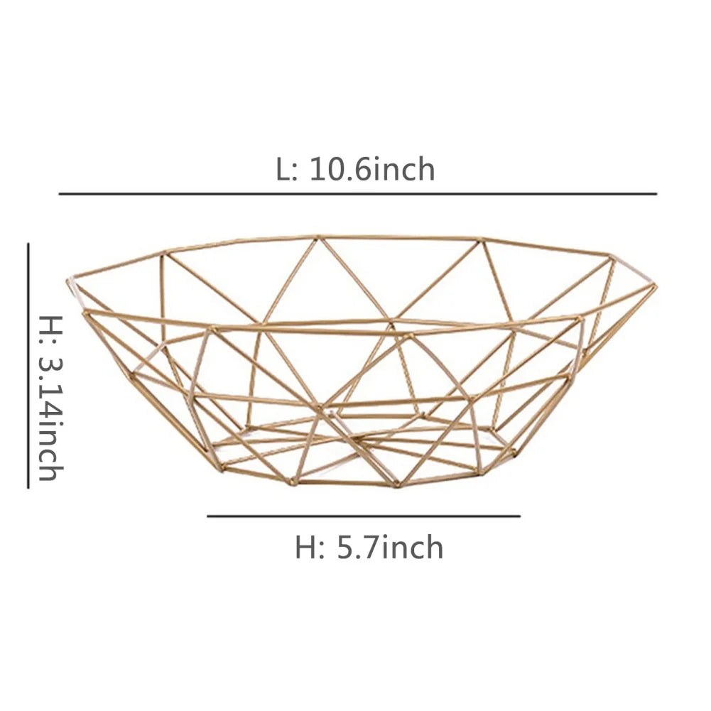 bols de rangement modernes en métal pour collations et fruits - vue 12 sur 17