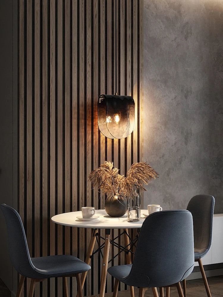 Suspension nordique simple en verre design arrondi - vue 5 sur 7