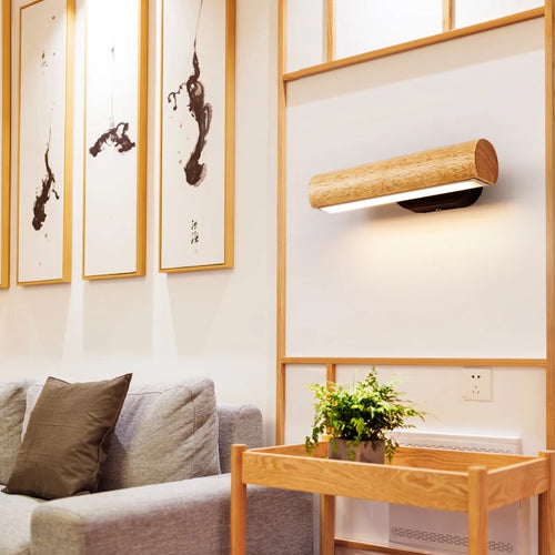 applique murale nordique en bois pour éclairage intérieur - vue 2 sur 8