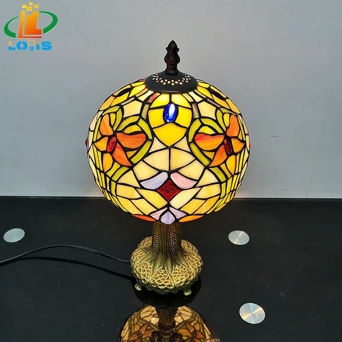 lampe à poser style tiffany pour éclairage décoratif intérieur - vue 4 sur 6