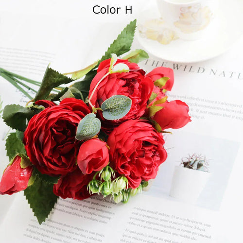 bouquet de fleurs artificielles pour décoration de jardin et mariage - vue 16 sur 18