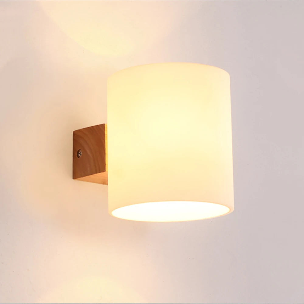 Applique murale LED japonaise nordique boisée - vue 5 sur 5