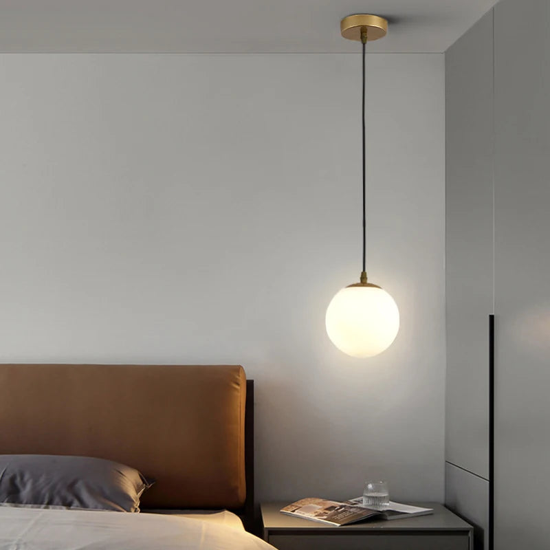 suspension de luxe nordique boule de verre décorative - vue 3 sur 10
