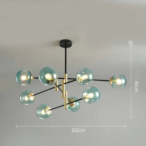 lustre led moderne boule de verre nordique luminaires créatifs