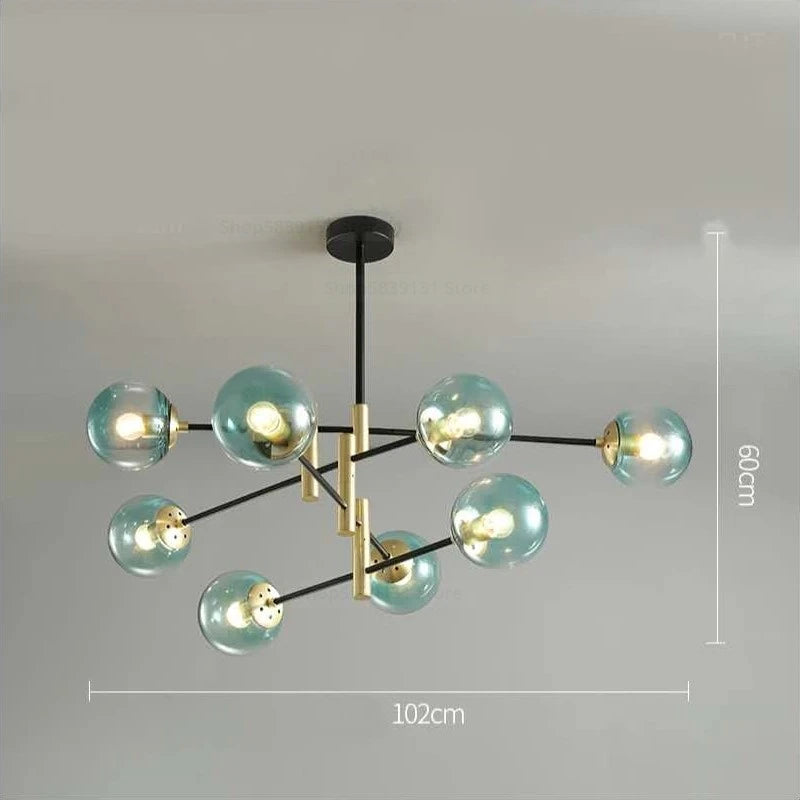 lustre led moderne boule de verre nordique luminaires créatifs