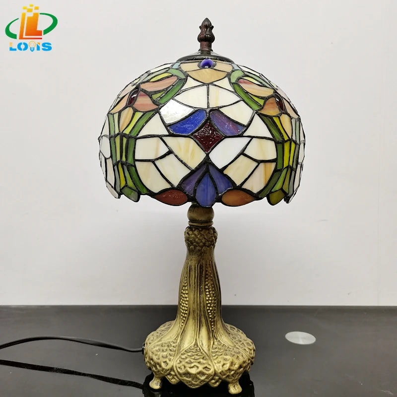 lampe à poser style tiffany pour éclairage décoratif intérieur - vue 6 sur 6
