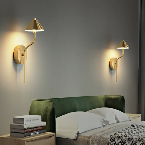 applique murale à led en forme de champignon en cuivre moderne - vue 4 sur 10