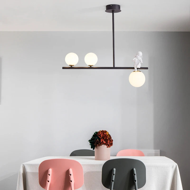 lustre moderne en verre design pour décoration intérieure - vue 4 sur 10