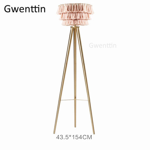 lampadaire créatif en fil de soie avec trépied nordique décoratif - vue 12 sur 13