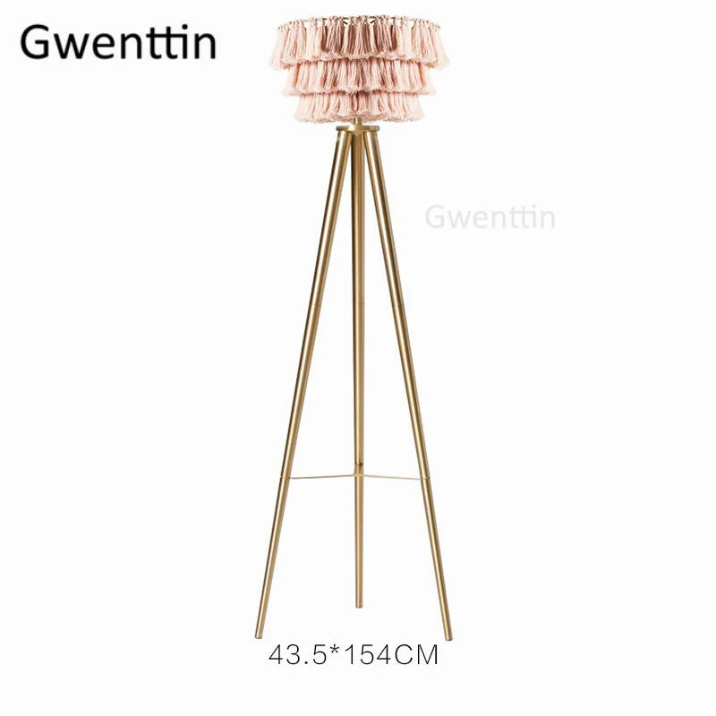lampadaire créatif en fil de soie avec trépied nordique décoratif - vue 11 sur 13