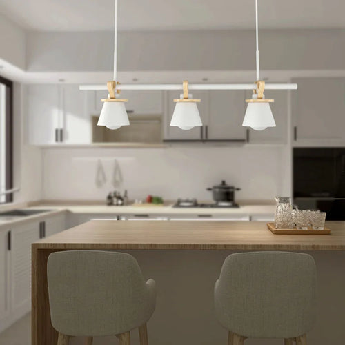 suspension led style nordique avec décoration élan - vue 5 sur 12
