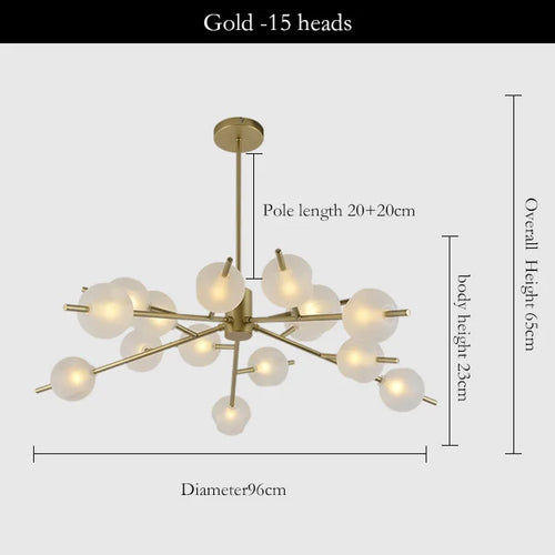 suspension moderne en verre pour décoration intérieure élégante - vue 12 sur 12