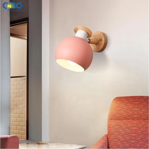 applique murale moderne en fer et bois à led - vue 6 sur 17