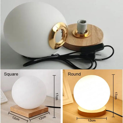 Lampe de table boule de verre Simple - vue 7 sur 8