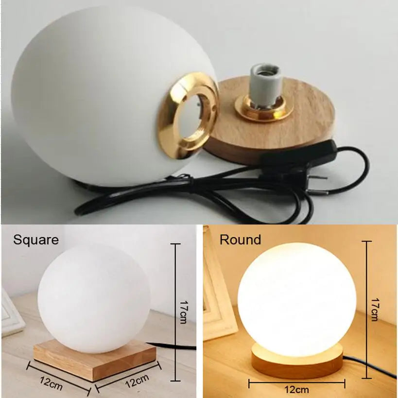 Lampe de table boule de verre Simple - vue 6 sur 8