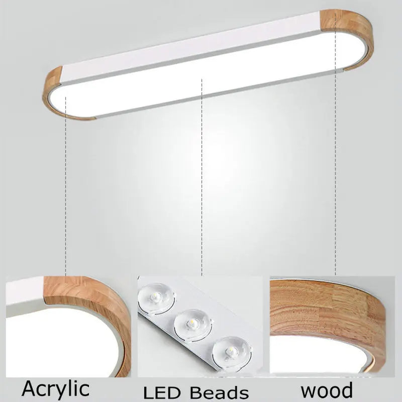 plafonnier nordique long 3 coul fermentation gradation led lampe - vue 5 sur 14