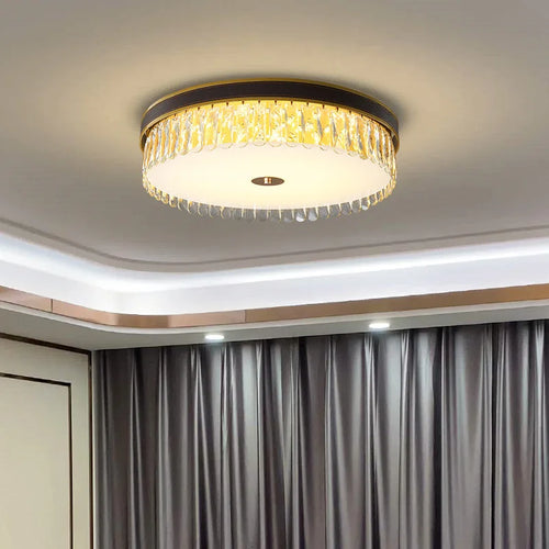 lampe de luxe moderne en cristal k9 led à intensité variable - vue 4 sur 8
