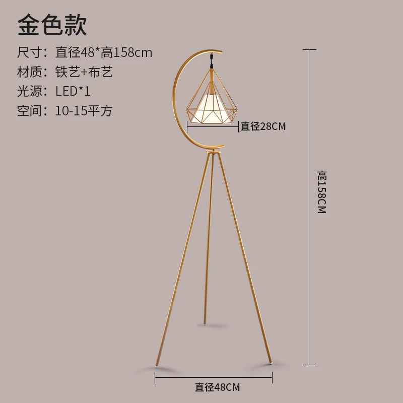 lampadaire led moderne en fer forgé design nordique élégant - vue 8 sur 8