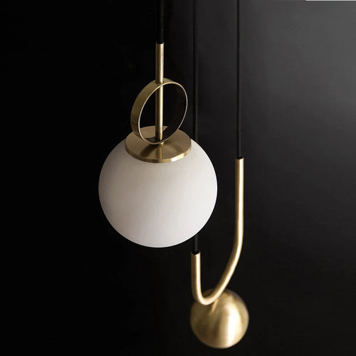 suspension moderne en verre design créatif ajustable pour divers espaces - vue 4 sur 7