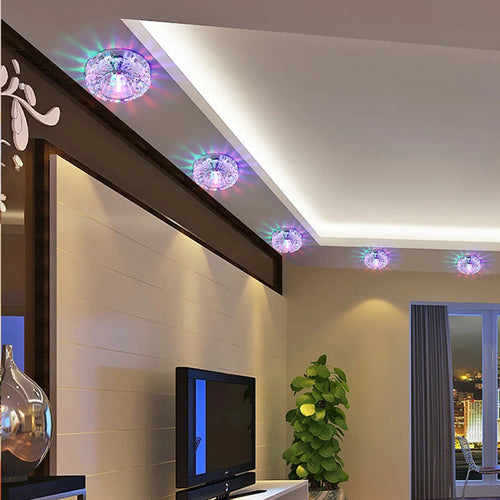 plafonniers modernes en cristal décoratifs lumière allée - vue 7 sur 7