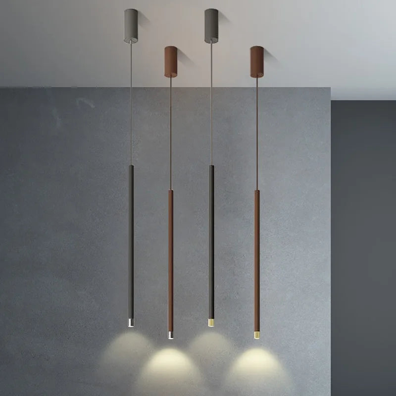 suspension à led tube long pour cuisine et bar - vue 2 sur 16