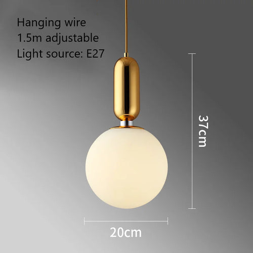 boule de verre moderne suspension led luminaire décoratif - vue 16 sur 15