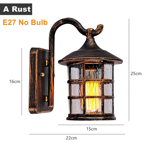 applique murale led rustique en fer vintage pour intérieur et extérieur - vue 24 sur 23