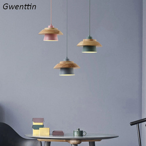 suspension en bois pour éclairage moderne et décoration - vue 2 sur 11