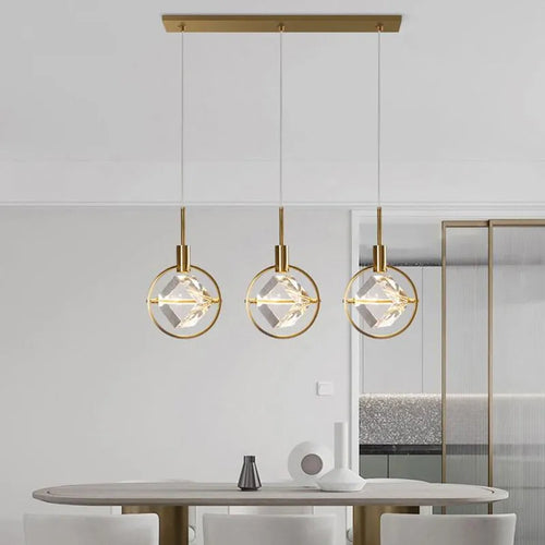lampe nordique créative en cristal pour restaurant et bar - vue 5 sur 14