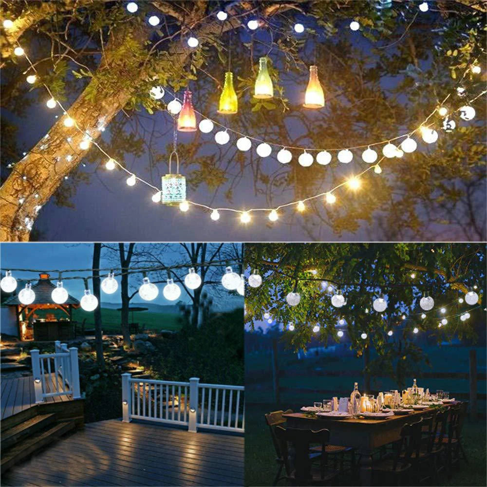 guirlande lumineuse à boules de cristal led pour décorations festives - vue 5 sur 9