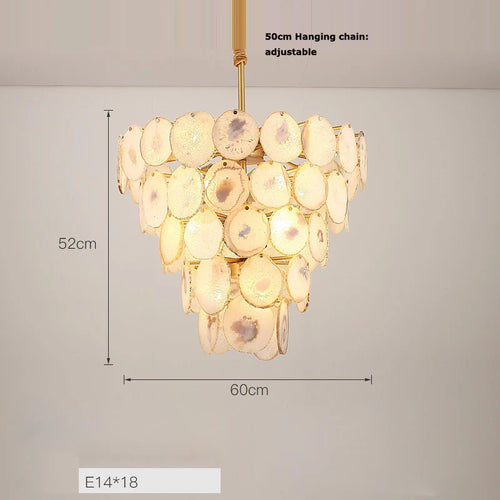 lustre design moderne en agate colorée pour intérieur - vue 12 sur 15