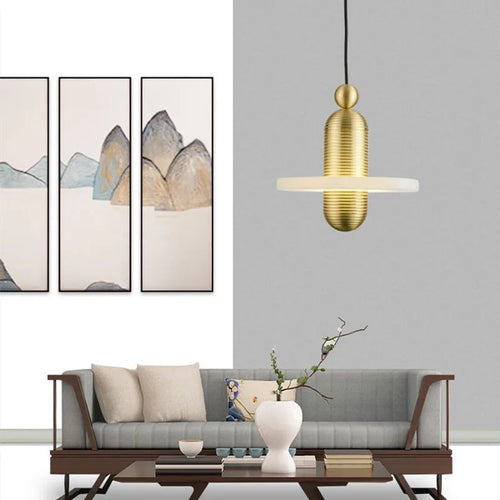 suspension moderne en marbre pour éclairage intérieur décoratif - vue 6 sur 9