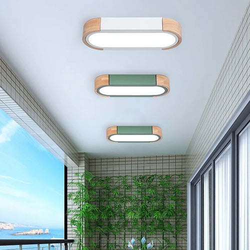 lumière led en bois style industriel pour extérieur nordique - vue 6 sur 15