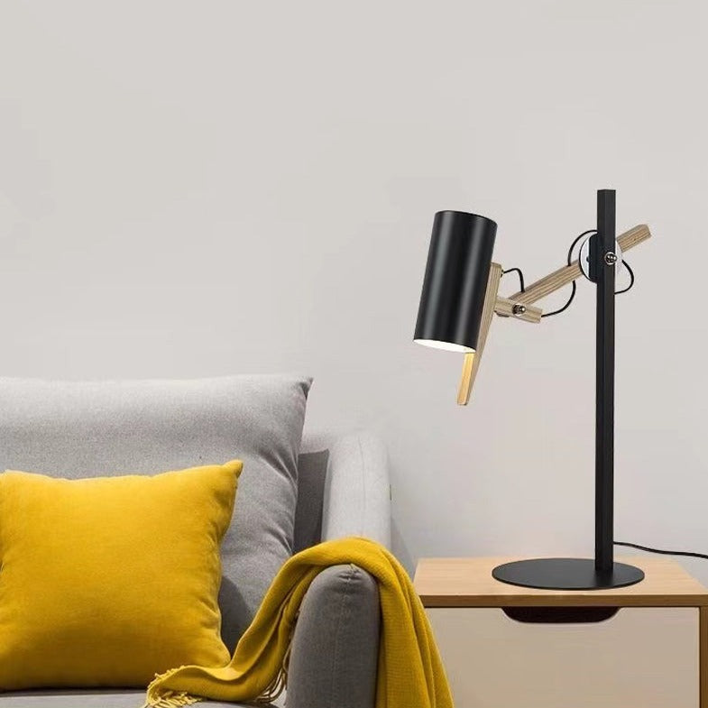 Lampe de bureau en bois naturelle japonais Aswan - vue 2 sur 5