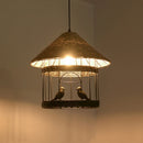 lustre suspension cage à oiseaux style industriel loft