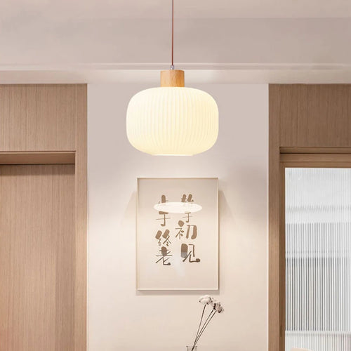 lustre style japonais rétro doux pour restaurant et auberge - vue 5 sur 9