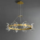 lustre moderne en forme de pétale avec éclairage led