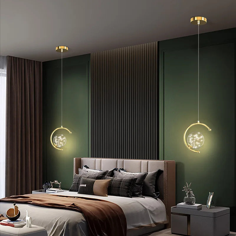 suspension boule de verre nordique pour luminaires gypsophile - vue 4 sur 8