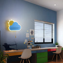 applique murale led créative en forme de nuage pour enfants