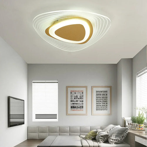lustre led avec télécommande pour éclairage intérieur moderne - vue 3 sur 12