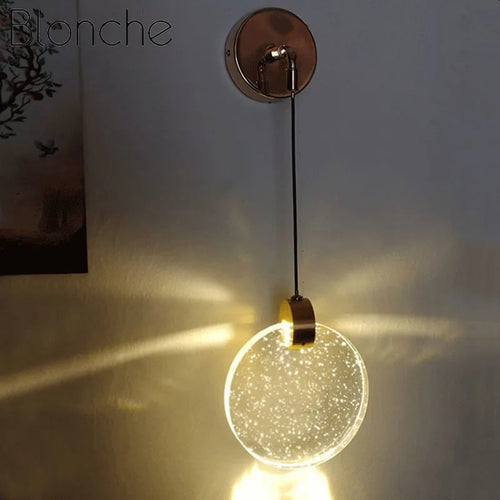 applique murale moderne en cristal avec éclairage créatif - vue 2 sur 7