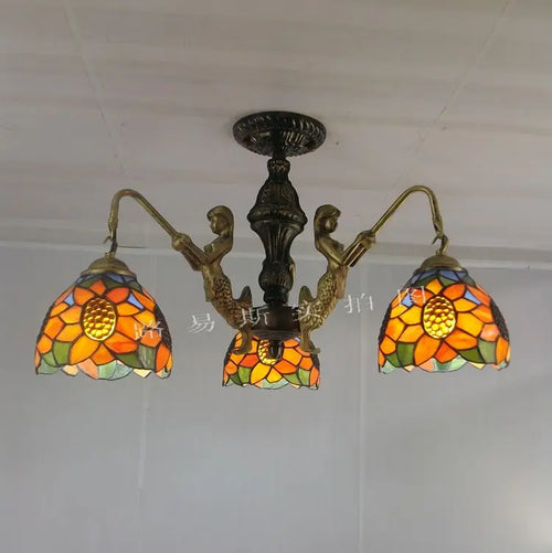 lustre méditerranéen tiffany sirène pour intérieur créatif - vue 4 sur 17
