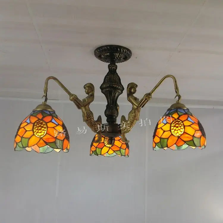 lustre méditerranéen tiffany sirène pour intérieur créatif - vue 3 sur 17