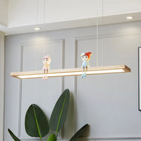 suspension led modernes créatives minimaliste en bois