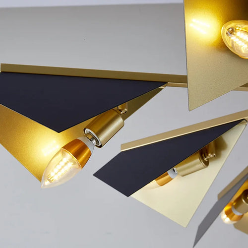 lustre en fer forgé de style nordique éclairage de luxe créatif - vue 4 sur 9
