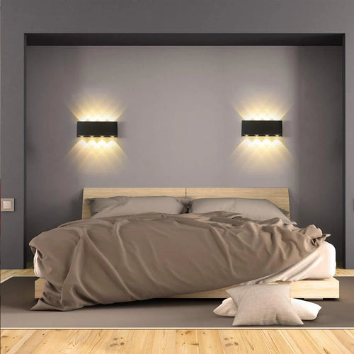 Applique murale led extérieure étanche en aluminium moderne nordique - vue 4 sur 11